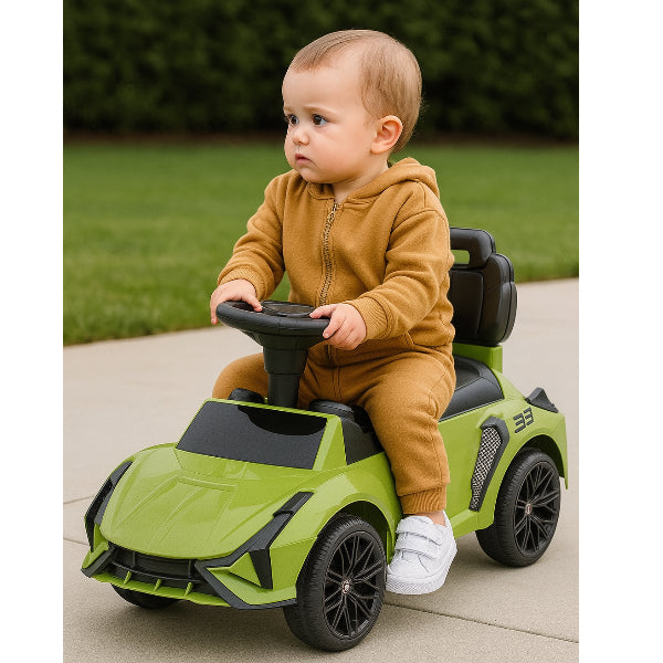 Orbic Ride-On Car – Red Toddler Car With Lights And Music - Green alternate