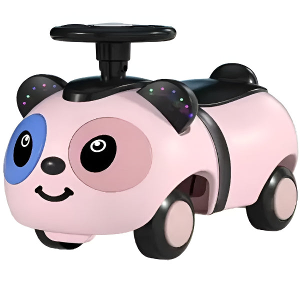 Tobbi Kids Panda Ride-On Car With Lights & Music-Pink