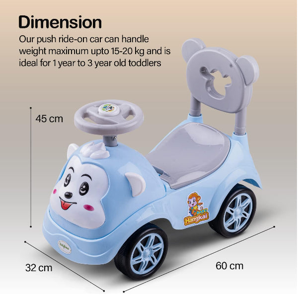 Baybee Rio Ride On Baby Car For Kids With Music & Horn - Blue alternate
