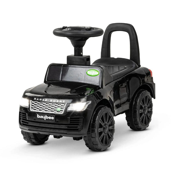 Baybee Range Rover Ride-On Push Car For Kids – Luxury Push Ride Car With Steering Wheel, Horn, Storage Space & Safe Stable Design – Black