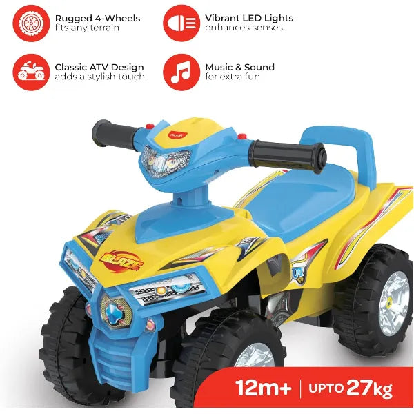 Moon Blaze Quad Ride on Bike For Kids-Yellow alternate