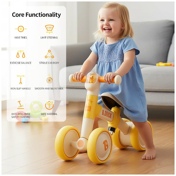 B.Duck Toddler Ride-On Kids Balance Bike – Yellow alternate