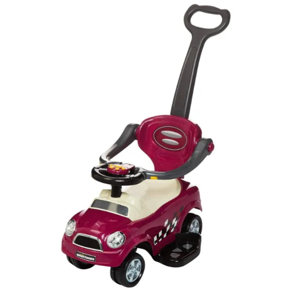 3 In 1 Quick Tolo Toy Push Vehicle Stroller, Walking Push Car And Ride On Car -Purple