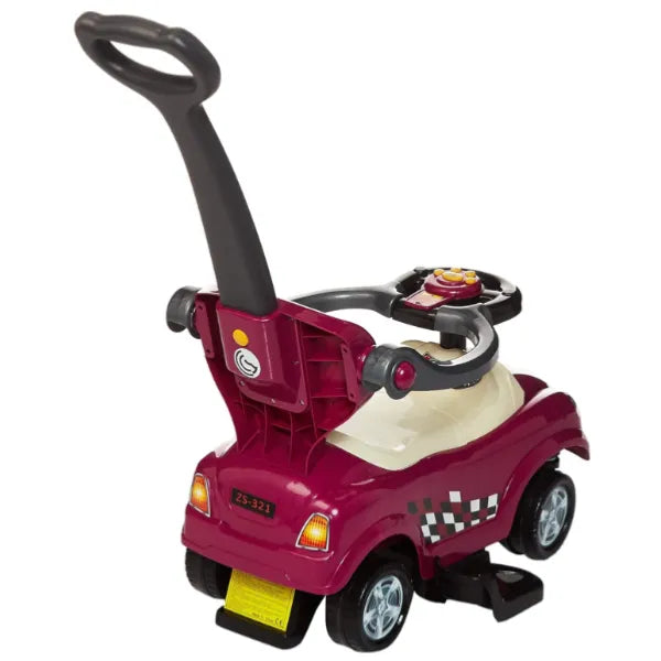 3 In 1 Quick Tolo Toy Push Vehicle Stroller, Walking Push Car And Ride On Car -Purple alternate