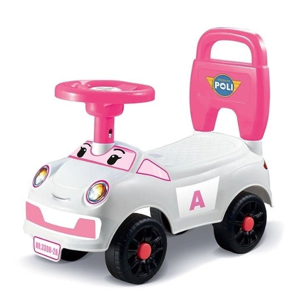 Kids Foot-to-Floor Ride-On Car with Steering Wheel – Pink