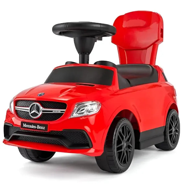 3 IN 1 MERCEDES BENZ PUSH ALONG WALKING STROLLER RIDE ON TOLO CAR  - RED COLOUR alternate
