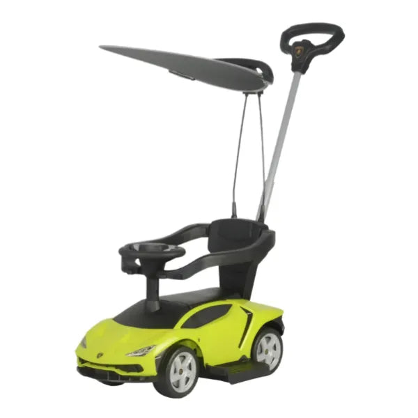 Lamborghini Push Ride On Tolo Car With Canopy- Green Colour