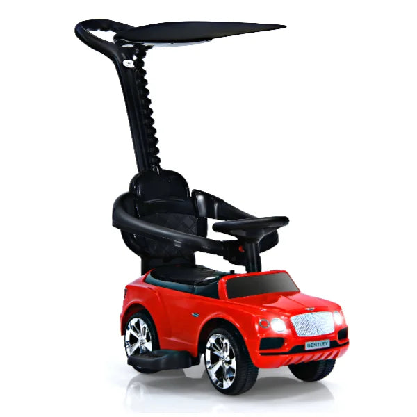 3-in-1 Licensed Bentley Push Ride On Canopy Tolo Car With Leather Seat alternate