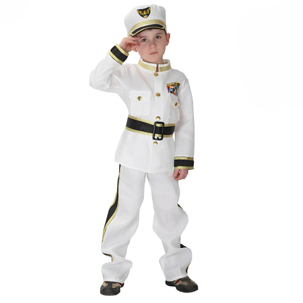 Little Commander Navy Admiral Costume Set- Medium