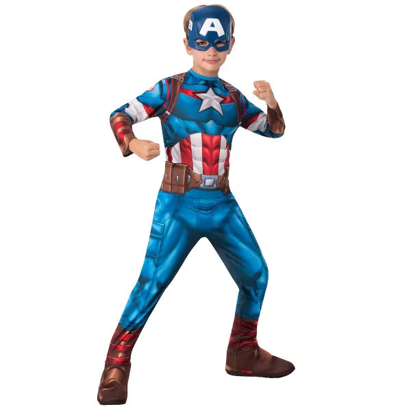Rubies Marvel Avengers Captain America Classic Costume – Kids Superhero Fancy Dress  (M) alternate