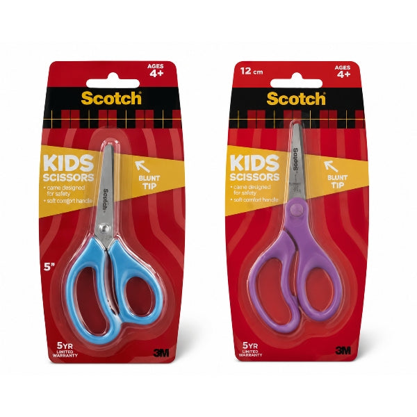 Scotch™ Kids Scissors 1441B, 127 Mm (5 Inch), Assorted Colors, Age 4+