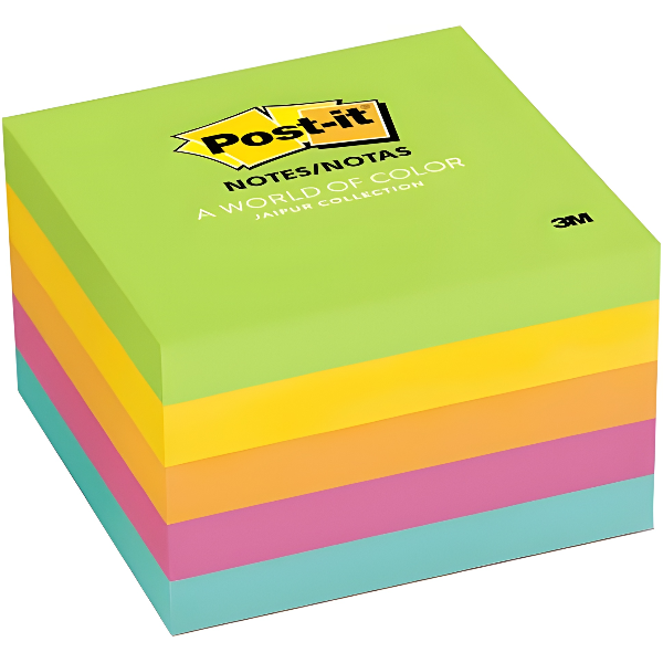 3M Post-It® Notes 654-5Uc Jaipur Collection, 3 X 3 Inch, 5 Pads, 100 Sheets Each