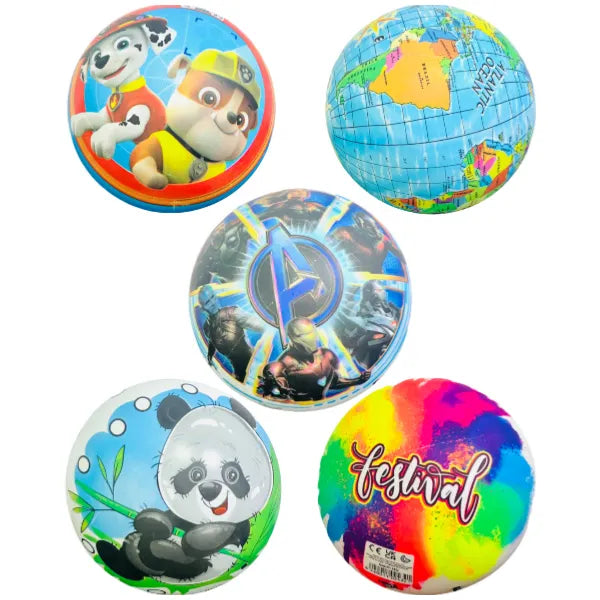 Kids Cartoon Characters Soft Beach Ball - Assorted - Small