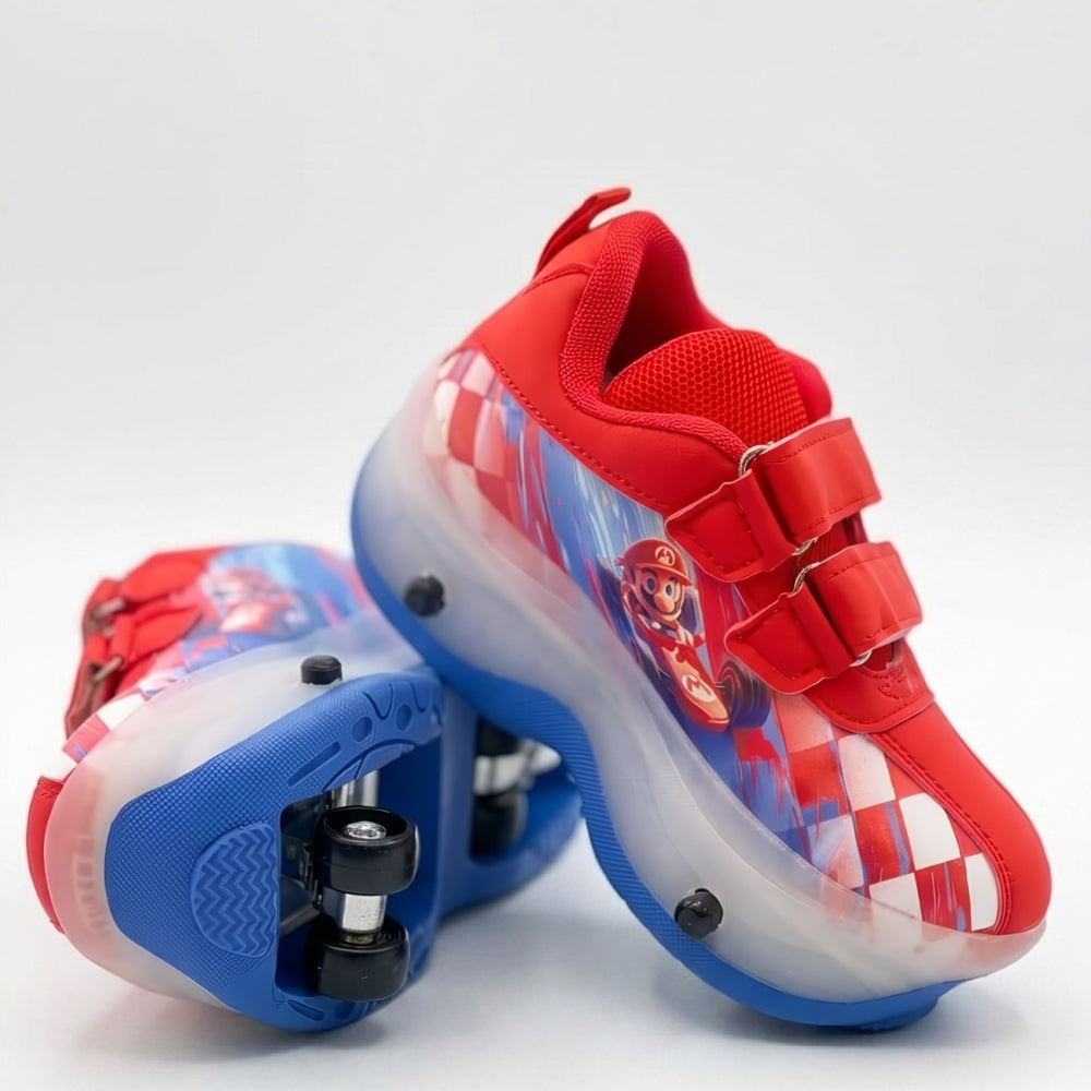 Super Mario 2-In-1 Light-up Roller Skating Shoes – Size 32