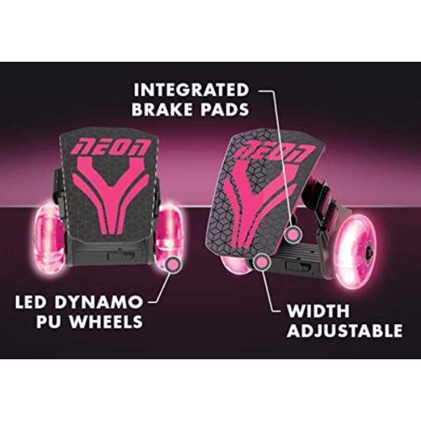 Yvolution Neon Street Rollers Clip-On Skate Shoes – Pink alternate