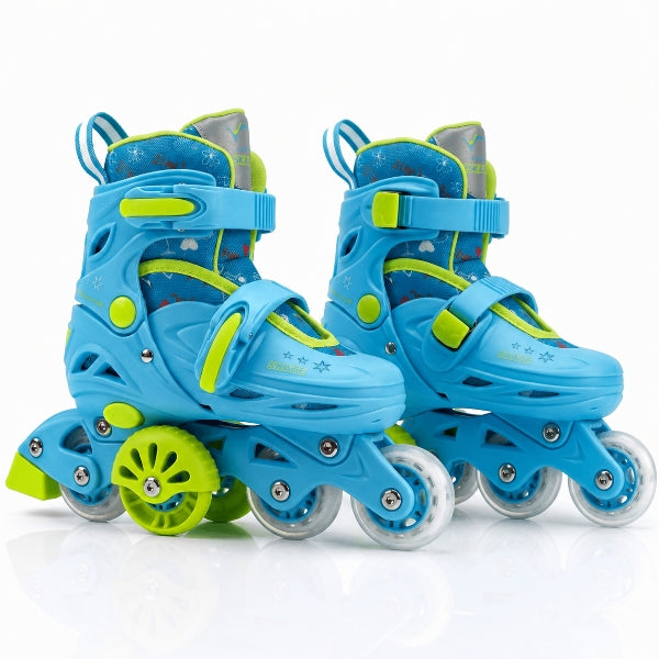 Kids Blue Inline Skating Shoes – Medium Size 29-32