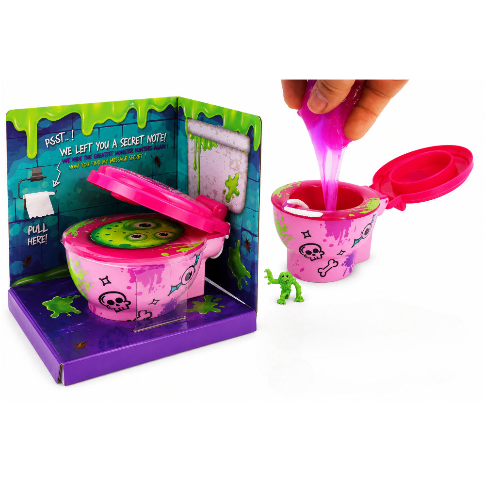 Slimy Monsters In My Toilet Surprise Slime Toy- Pink