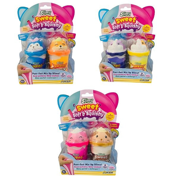 Slimy Sweet Scented Animal-Themed Twin Slime Pack – Assorted (1 Pieces Only)
