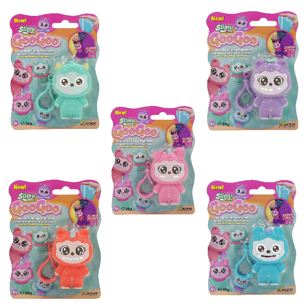 Slimy Goo Goo Gang Silmy Pal Keychain – 23g Mini Collectible Slime, Assorted Designs, Single Piece