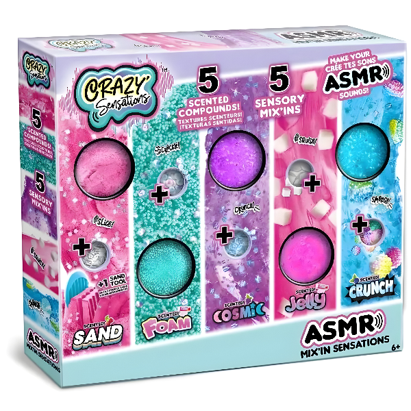 Canal Toys Crazy Sensations 5-Pack Asmr Sensory Mix Kit, Age 6+