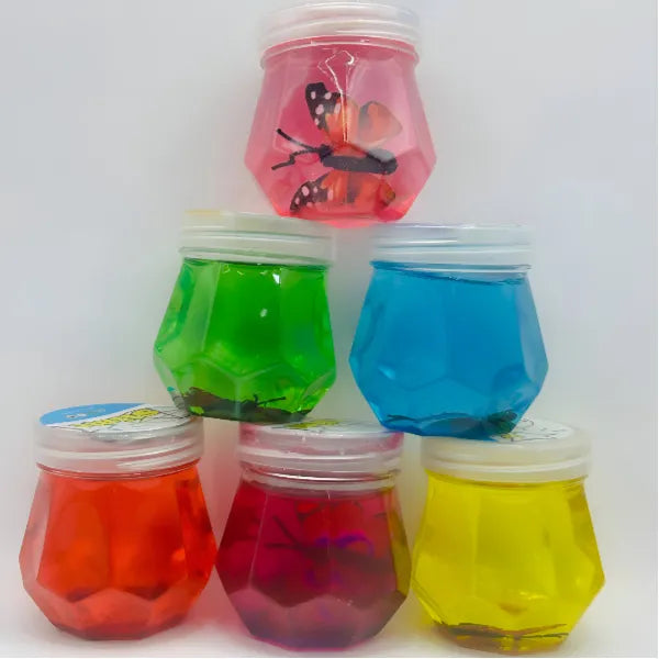 Butterfly Transparent Crystal Multicolor Slime - Assorted 1 Pieces Set