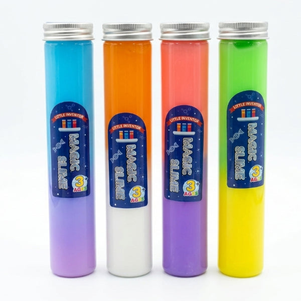 Little Inventor Magic Slime: Two-Tone Sensory Tube Assorted Colors (Sold Individually)