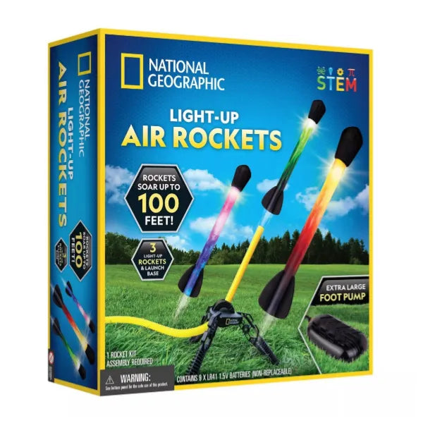 National Geographic Air Rocket Toy – Ultimate LED Rocket Launcher