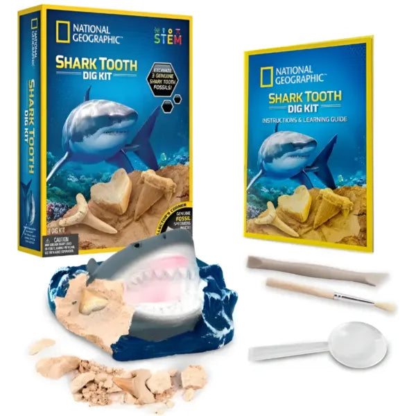 National Geographic Shark Tooth Dig Kit Science Set for Children