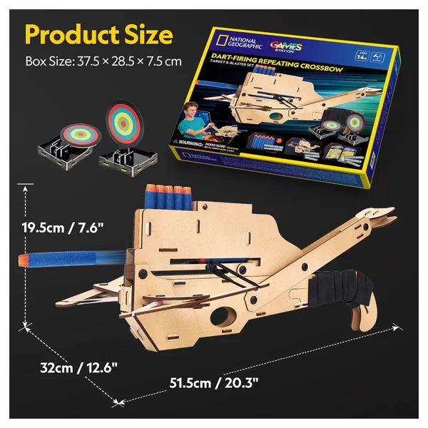 National Geographic Dart Firing Crossbow Stem Action Game, Target Practice Set, Age 14+ alternate