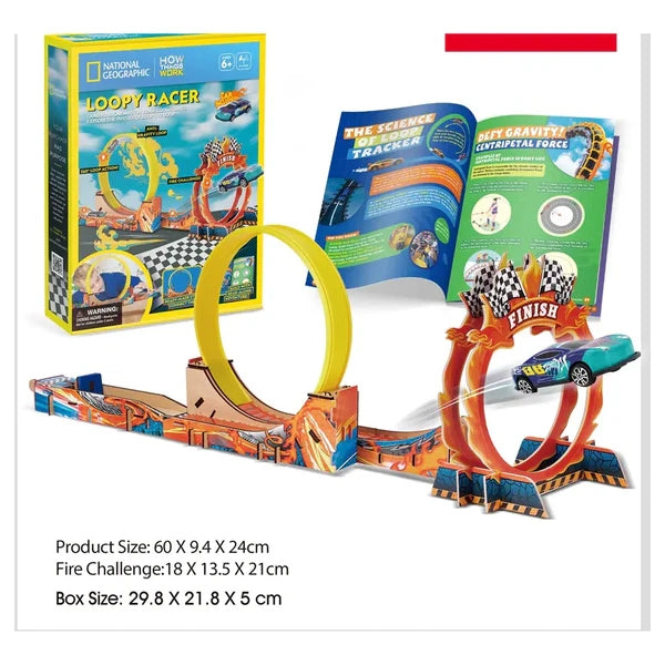National Geographic Loopy Racer Stem Engineering Kit, Loop Racing Track Construction Set, Age 8+ alternate