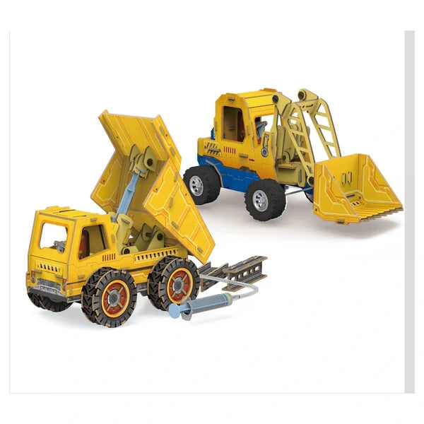 National Geographic Steer Loader & Dump Truck Stem Construction Kit, 2-In-1 Engineering Set, Age 8+