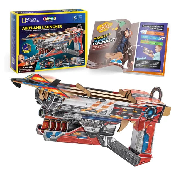 National Geographic Airplane Launcher Stem Kit, Physics & Engineering Learning Set, Age 8+