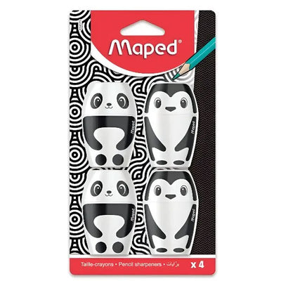 MAPED Shaker Fancy 1-Hole Sharpener – Pack of 4