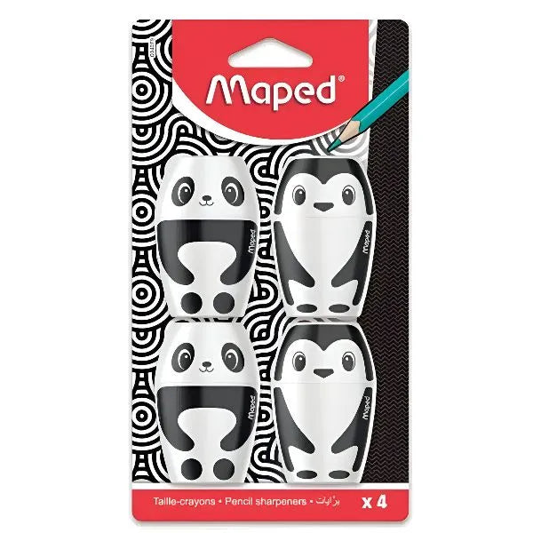 MAPED Shaker Fancy 1-Hole Sharpener – Pack of 4