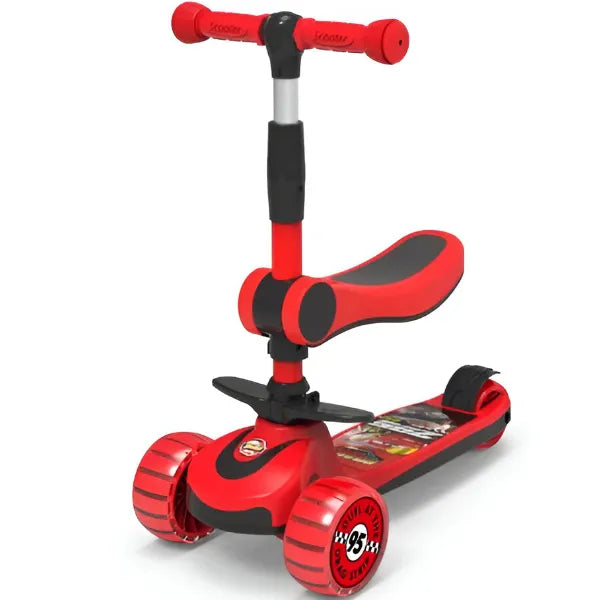 Disney Cars Lightning Mcqueen 2 In 1 Foldable Twist Scooter
