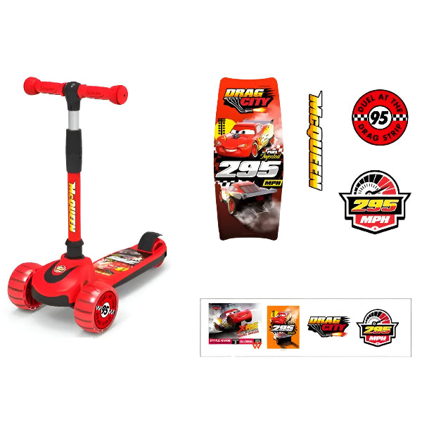 Disney Cars Lightening Mc Queen Foldable Twist Scooter