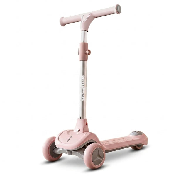Baybee Glyde Kids Skate Scooter – 3-Wheel Kick Scooter With Led Light Wheels, Music Feature & Adjustable Handlebar – Safe & Durable Ride For Kids – Pink