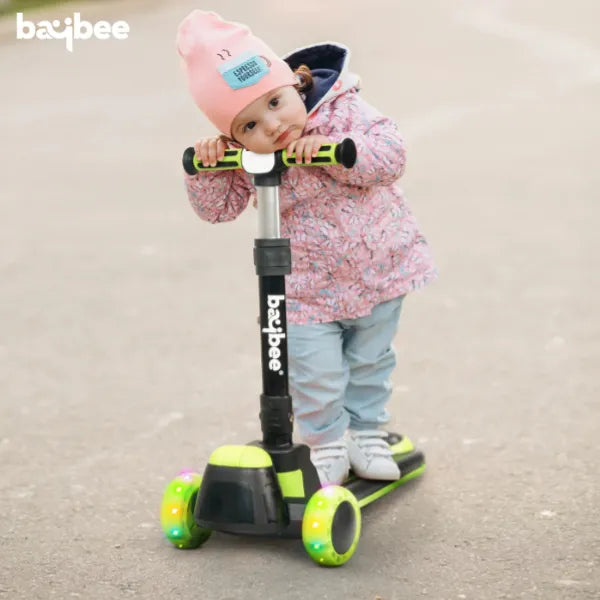 Baybee Blaze Storm Scooter For Kids,3 Wheel Smart Kick Scooter-Green alternate