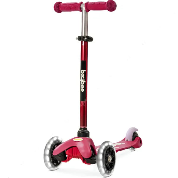 Baybee Mini Height Adjustable 3 Wheel Zapper Kick Scooter for Kids- Pink