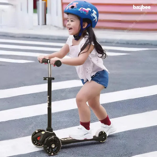 Baybee Mini Height Adjustable 3 Wheel Zapper Kick Scooter for Kids- Black alternate