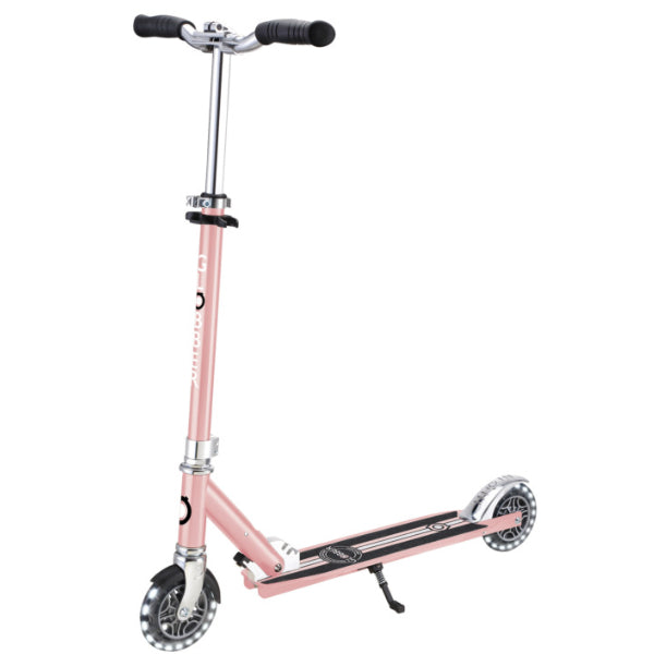 Globber Flow Element Lights Foldable 2-Wheel Kick Scooter – Rose Gold