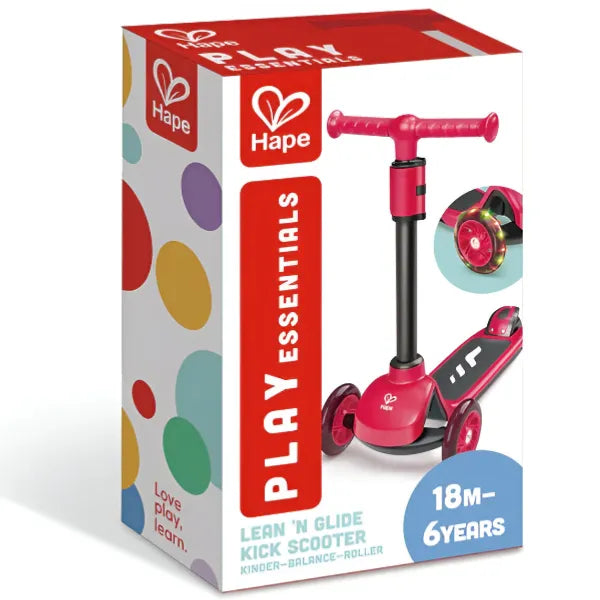 Hape Lean n Glide Kick 3-Wheel Scooter-Red alternate