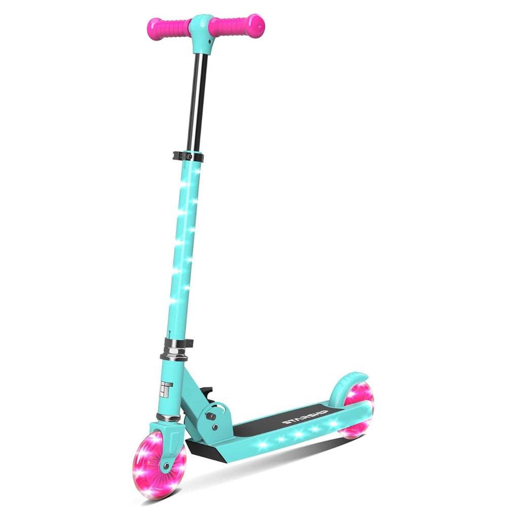 Spartan Lit Starship 2-Wheel Led Kick Scooter – Bright Turquoise