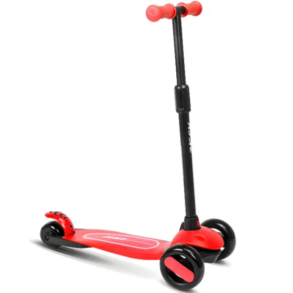 Ziggy 3 Wheel Tilt Scooter With Height Adjustable Handle -with Led Light - Red alternate