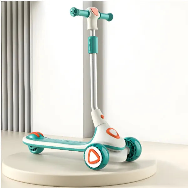 SPORT Foldable 3 Wheel Scooter With Adustable Handle Bar - GREEN