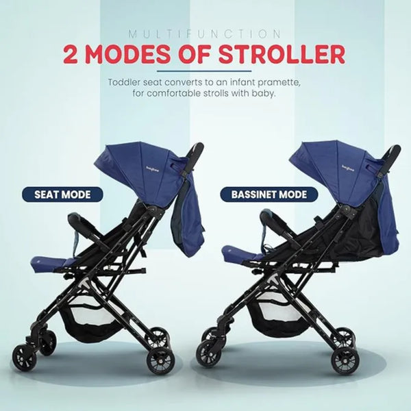 Baybee Infant Baby Pram Foldable Stroller - Navy Blue alternate