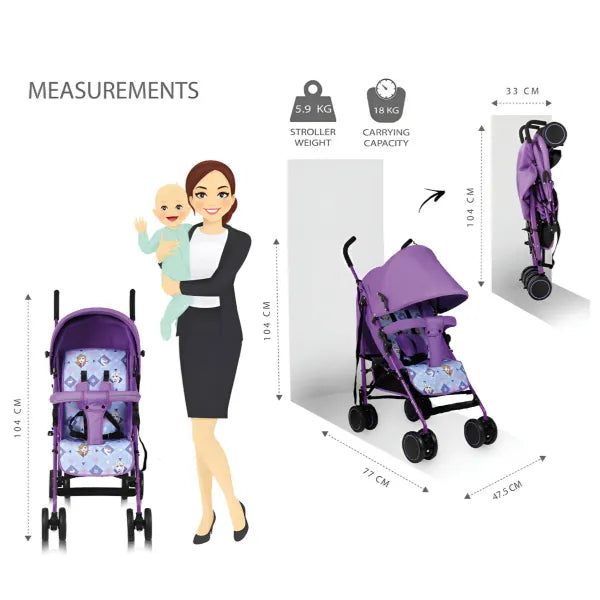Disney Frozen 2 Lightweight Adventure Stroller + Storage Cabin alternate