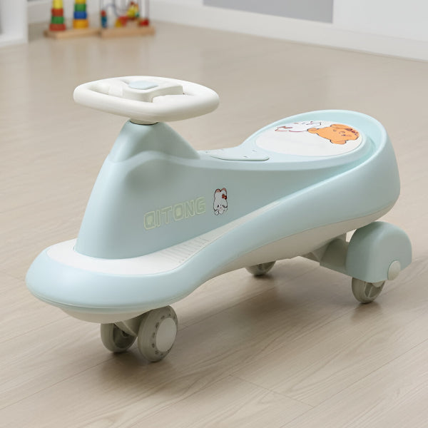 Misura Ride On Magic Swing Cars With Music-Pale Blue