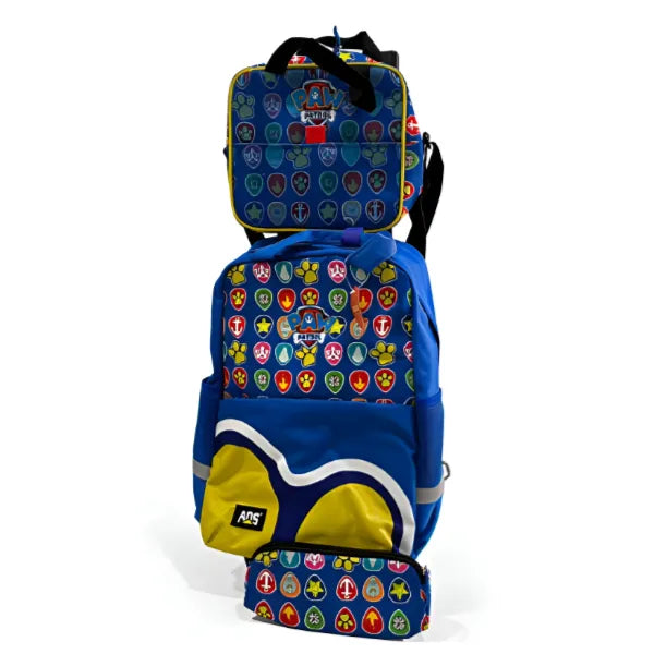 Paw Patrol Themed Trolley Bag With Backpack-3 Pieces Set
