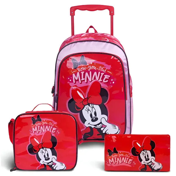 Disney Minnie Mouse Bow You Tiful 2 in1 Trolley Backpack Bag